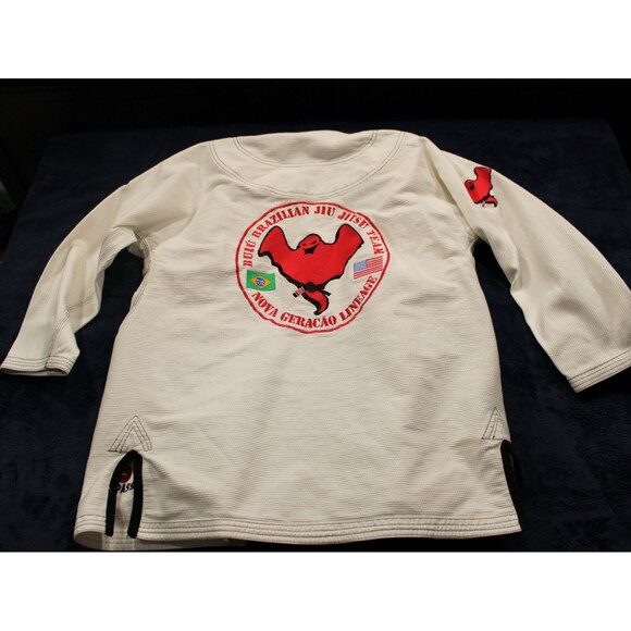 Brazilian Jiu Jitsu BJJ Mens Size A2 White BJJ Martial Arts Ghost Squad EUC - Picture 7 of 12